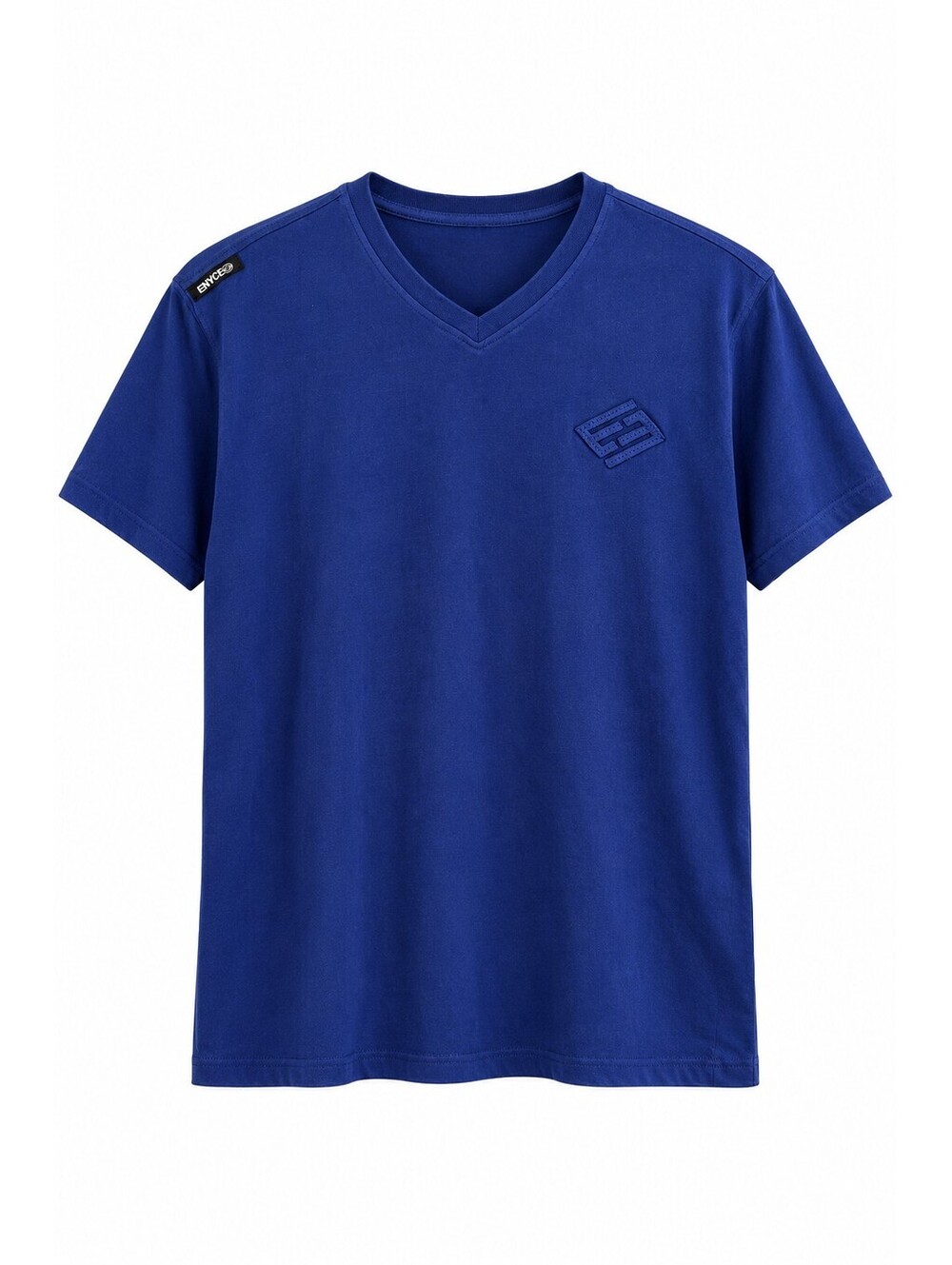 ENYCE Men’s XL Blue V-Neck Logo T-Shirt Y2K Hip Hop Streetwear